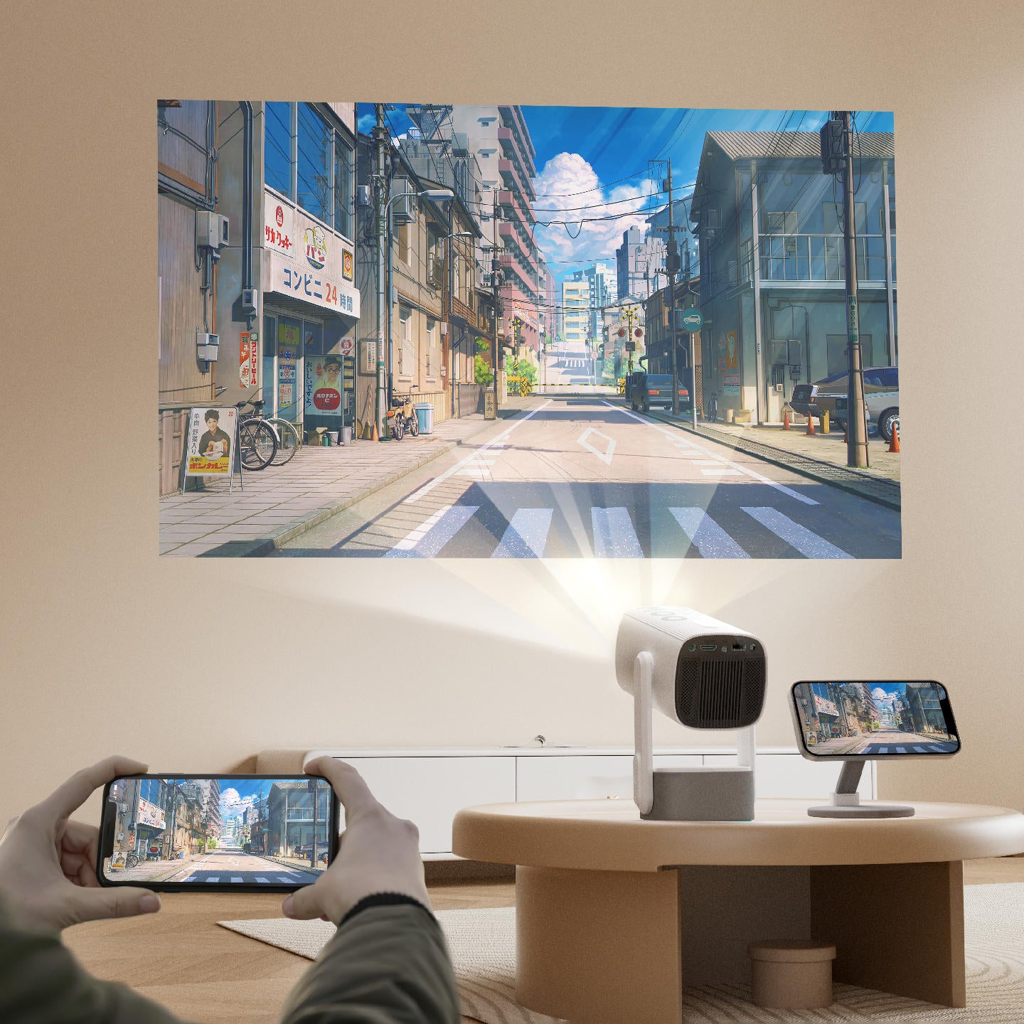 日本国内発送・Android搭載・230°回転で天井投影OK!1080p対応 日本国内発送・Android搭載・230°回転で天井投影OK!1080p対応