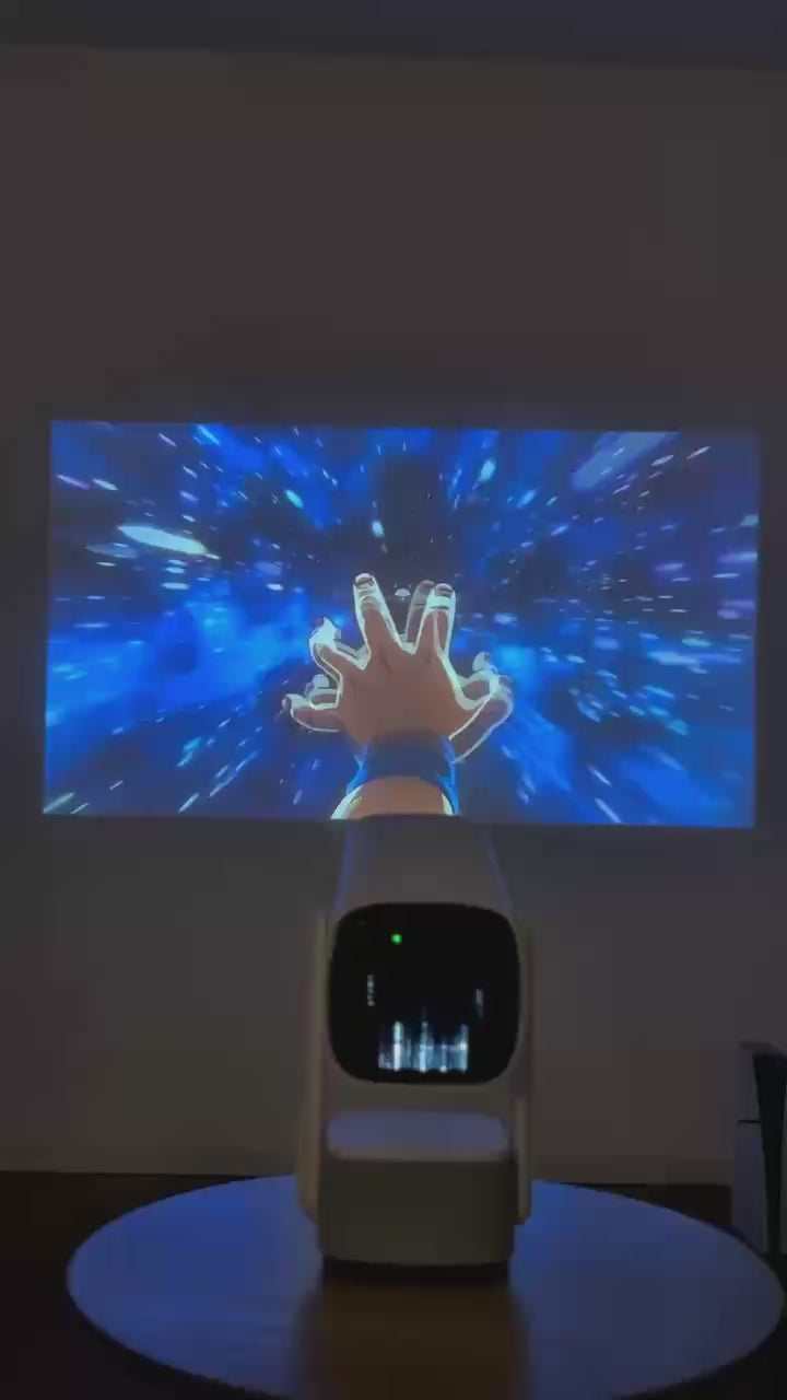 天井投影もOK！アプリ！250ANSI 最大4K対応！ポータブルプロジェクター 【バッテリー内蔵】